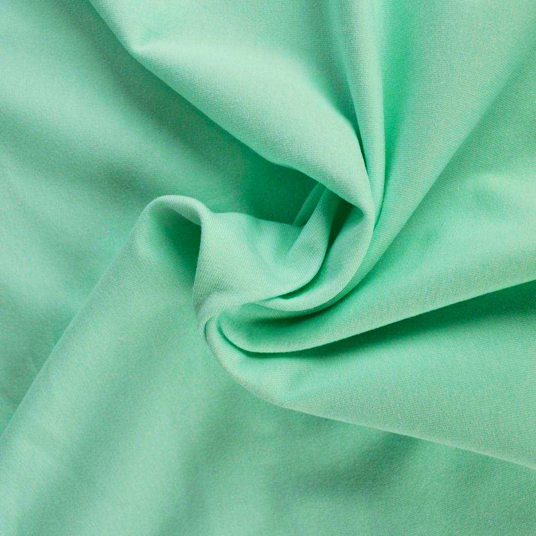 MINTGRÖN BOMULLSJERSEY – NATURLIG, ANDNINGSBAR & STRETCHIG