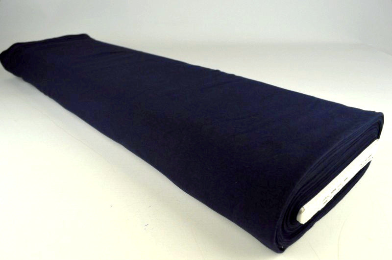 MÖRK NAVY BOMULLSJERSEY – NATURLIG, ANDNINGSBAR & STRETCHIG