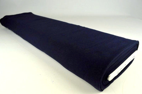 MÖRK NAVY BOMULLSJERSEY – NATURLIG, ANDNINGSBAR & STRETCHIG