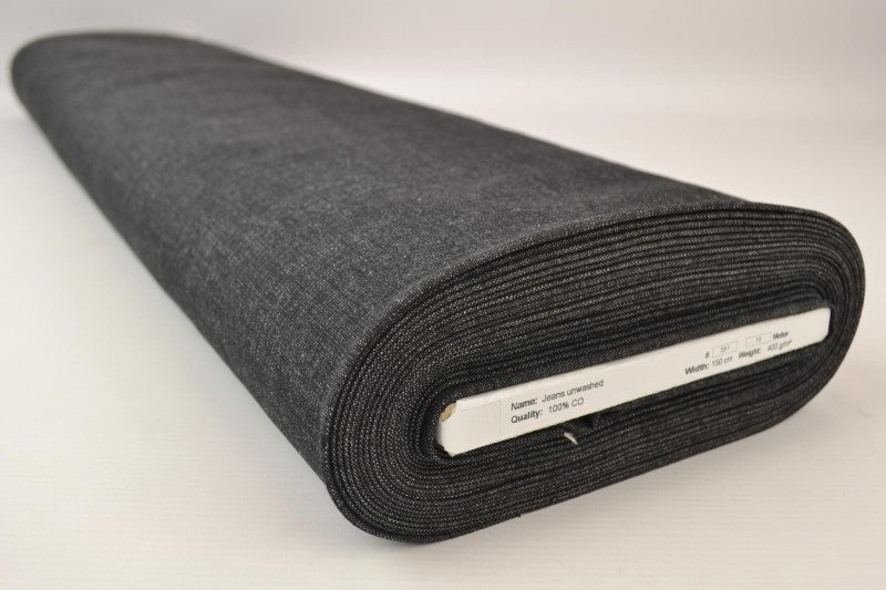 KOKSGRÅ OTVÄTTAT DENIM MED STRETCH – 300 G/M²