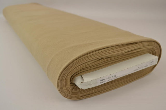 BEIGE BOMULLSJERSEY – NATURLIG, ANDNINGSBAR & STRETCHIG