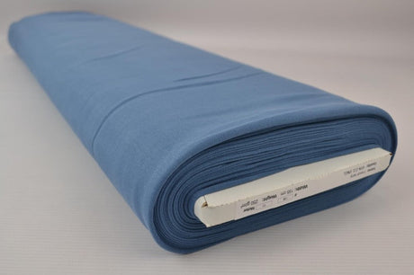 STÅLBLÅ FRENCH TERRY – MJUK BOMULLSSTICKAD METERVARA MED STRETCH