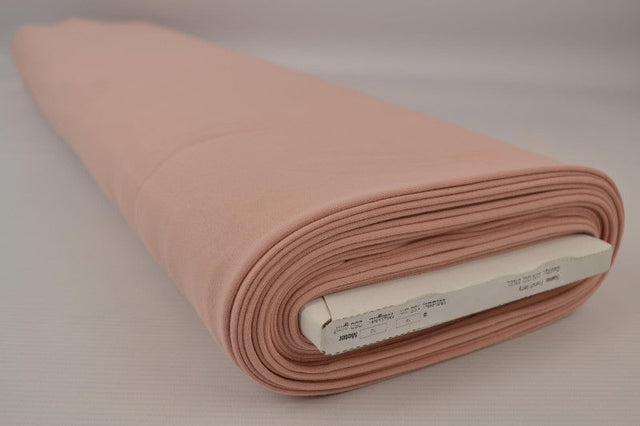 DOVT ROSA FRENCH TERRY – MJUK BOMULLSSTICKAD METERVARA MED STRETCH