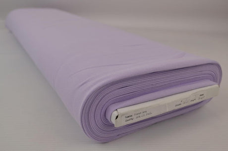 LAVENDEL FRENCH TERRY – MJUK BOMULLSSTICKAD METERVARA MED STRETCH