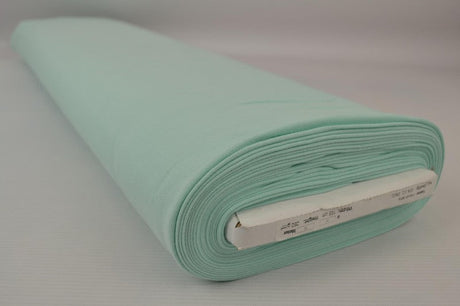 MINTGRÖN FRENCH TERRY – MJUK BOMULLSSTICKAD METERVARA MED STRETCH