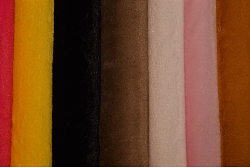 SVART MJUK PLYSCH – 10 MM LUGG & TVÄRSGÅENDE STRETCH