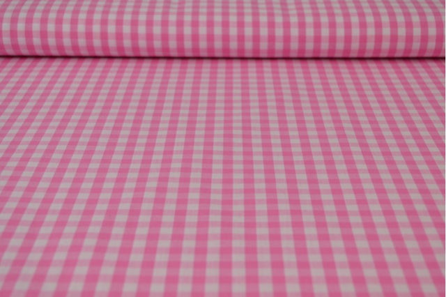 LJUSROSA 6,5 MM GINGHAM RUTOR – OEKO-TEX BOMULL, LÄTT & ANDNINGSBART