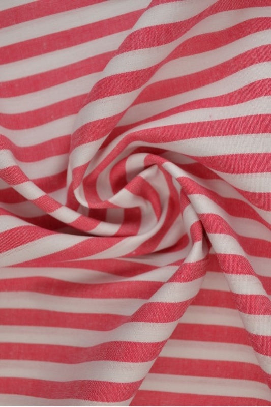 ROSA 6,5 MM GINGHAM RÄNDER – OEKO-TEX BOMULL, LÄTT & ANDNINGSBART