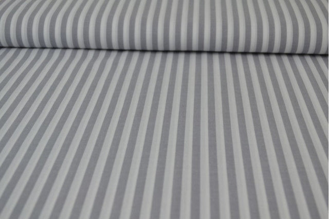 GRÅ 6,5 MM GINGHAM RÄNDER – OEKO-TEX BOMULL, LÄTT & ANDNINGSBART