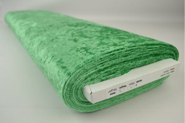 GRÖN KROSSAD VELOUR – STICKAD, STRETCHIG & GLANSFULLT FALL