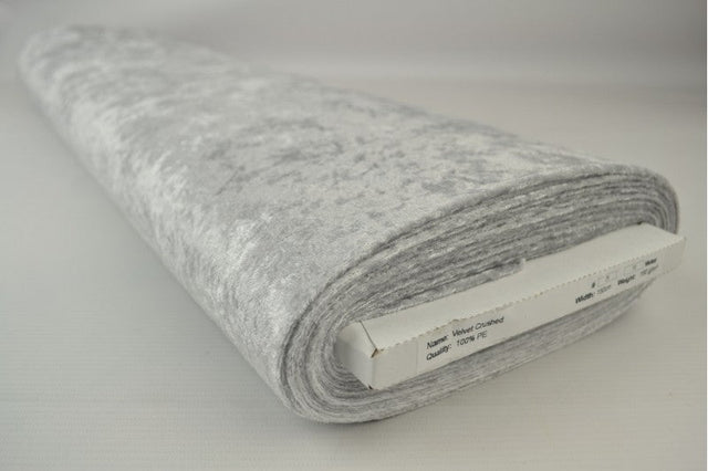 SILVERGRÅ KROSSAD VELOUR – STICKAD, STRETCHIG & GLANSFULLT FALL