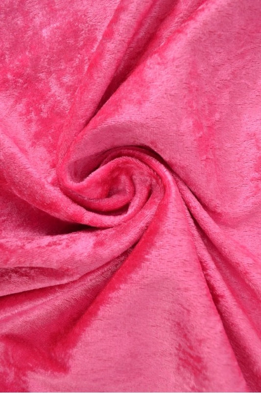 FUCHSIA KROSSAD VELOUR – STICKAD, STRETCHIG & GLANSFULLT FALL