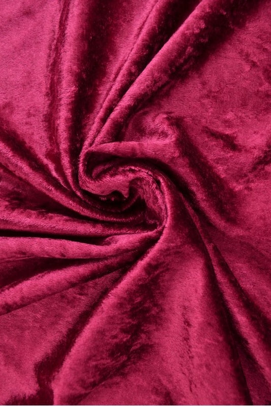 VINRÖD KROSSAD VELOUR – STICKAD, STRETCHIG & GLANSFULLT FALL