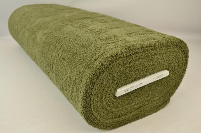 MOSSGRÖN DUBBELSIDIG FROTTÉ – ABSORBERANDE HANDDUKSTYG (OEKO-TEX)