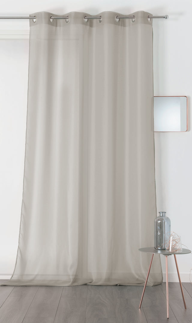 Chic chiffon stof til gardiner — gråbeige