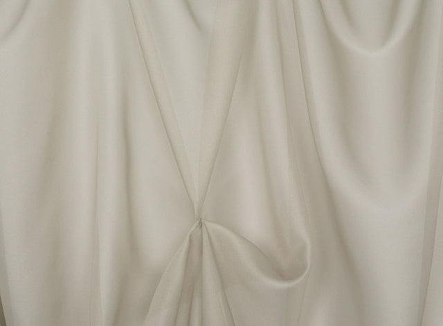 Chic chiffon stof til gardiner — gråbeige, stofprøve