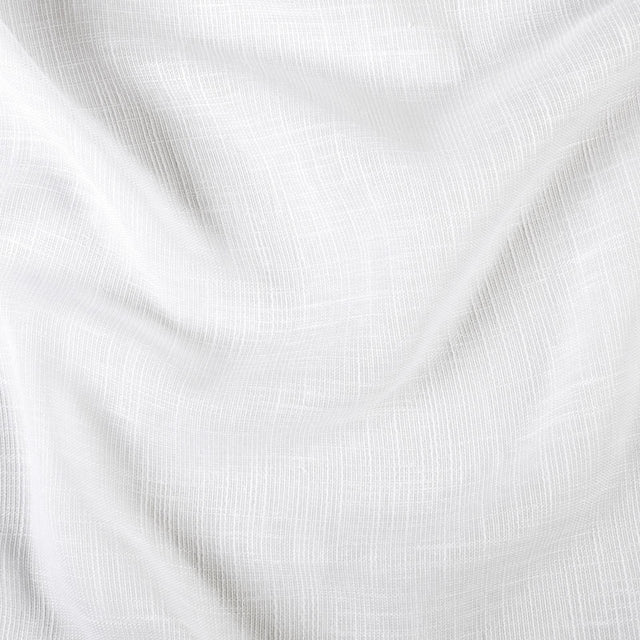 Voile med flammegarn-struktur — hvid, stofprøve