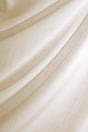 Silkeblød semi-transparent gardinvoile — råhvid, stofprøve