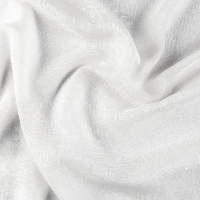 Let hør-voile med naturstruktur — hvid, stofprøve