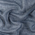 Let hør-voile med naturstruktur — havblå, stofprøve