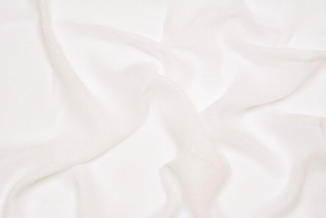 Semi-transparent hør-voile til gardiner — ecru, stofprøve