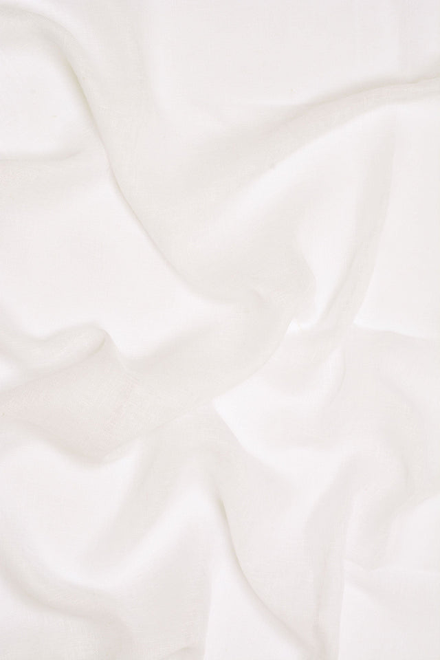 Semi-transparent hør-voile til gardiner — ecru, stofprøve
