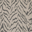 Jacquard gardinstof med tigermønster — beige & grå, stofprøve