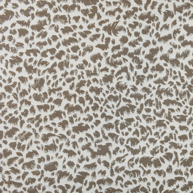 Jacquard-gardinstof med abstrakt dyreprint — taupe, stofprøve