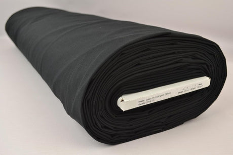 SVART BRANDHÄMMANDE BOMULL PREMIUM – 300 CM, KRAFTIG & MATT