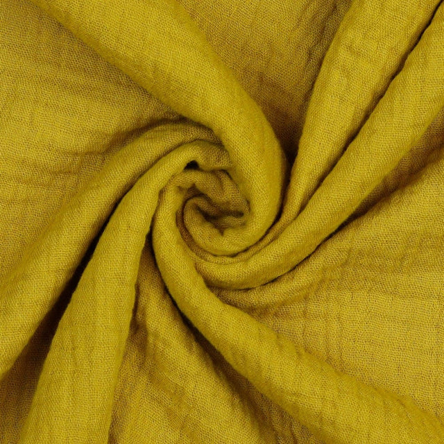 Garn & Metervarer Økologisk Musselin / Double Gauze KARRYGUL ØKOLOGISK MUSSELIN / DOUBLE GAUZE
