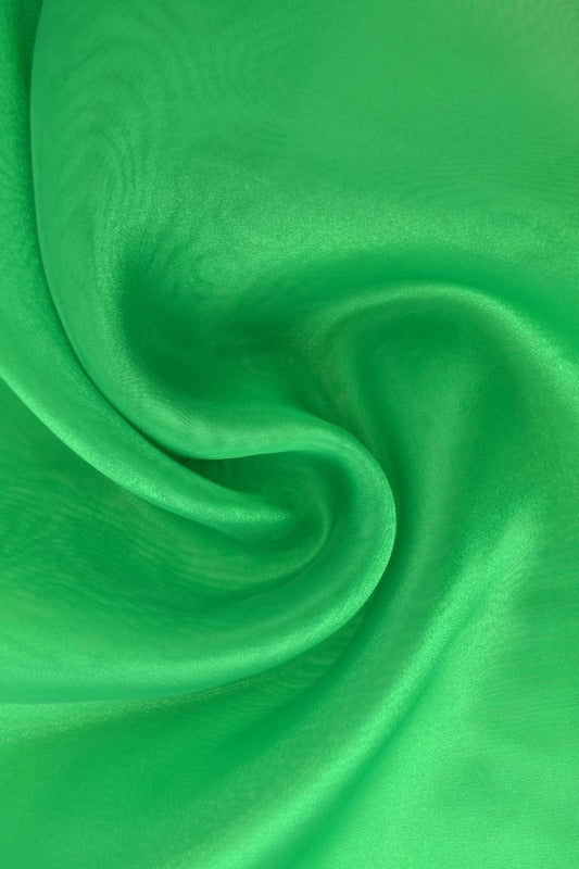 GRÖN ORGANZA – TRANSPARENT & GLÄNSANDE