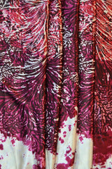 Garn & Metervarer Silke RØD SILKE M. SORT MØNSTER