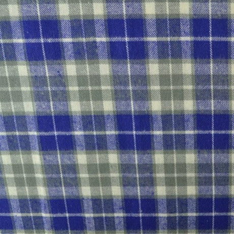 Garn & Metervarer Tartan GRÅ OG BLÅ SKOTSKTERNET TARTAN FLANNEL
