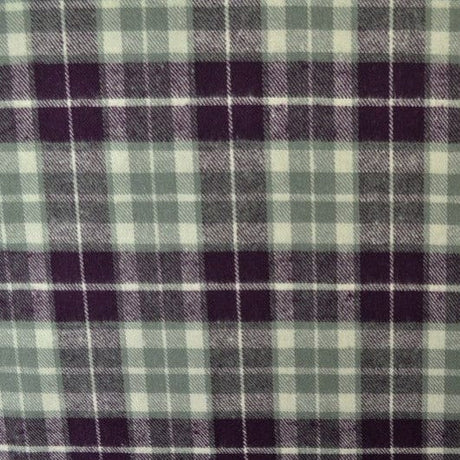 Garn & Metervarer Tartan GRÅ OG MØRK LILLA SKOTSKTERNET TARTAN FLANNEL