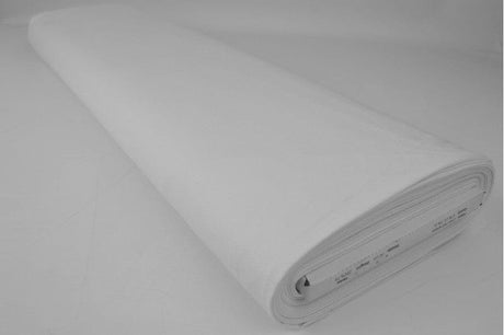 Garn & Metervarer Twill HVID TWILL STOF MED STRÆK AF BOMULD