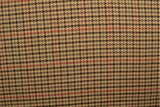 Garn & Metervarer Wool Fashion HOUNDSTOOTH ULD I MØRK BEIGE OG RØDE TERN