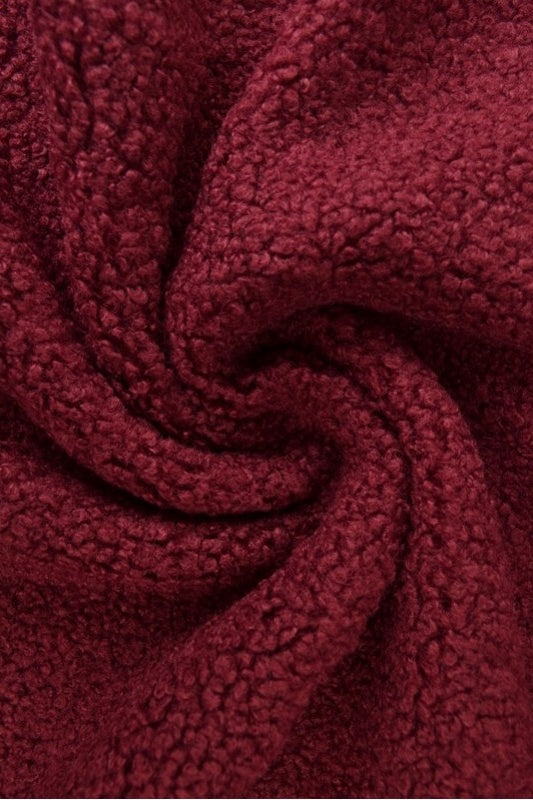 BORDEAUX TEDDYTYG MED STRETCH – MJUKT & VÄRMEISOLERANDE