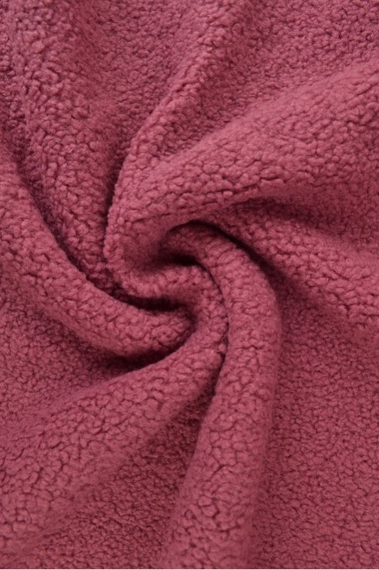 MÖRK LJUSROSA TEDDYTYG MED STRETCH – MJUKT & VÄRMEISOLERANDE