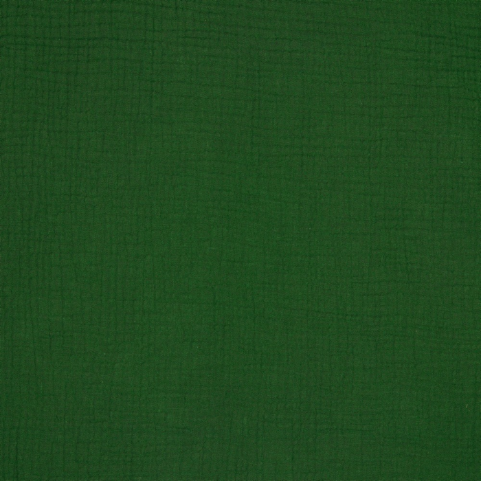 MÖRKGRÖN DOUBLE GAUZE EKOLOGISK MUSLIN – MJUK & ANDNINGSBAR