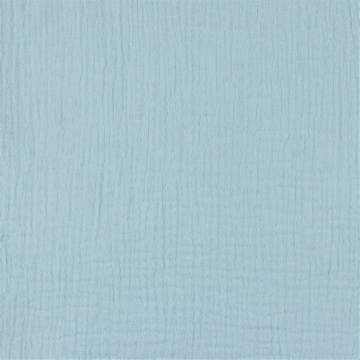 BLÅ DOUBLE GAUZE ØKOLOGISK MUSSELIN – BLØD OG ÅNDBAR