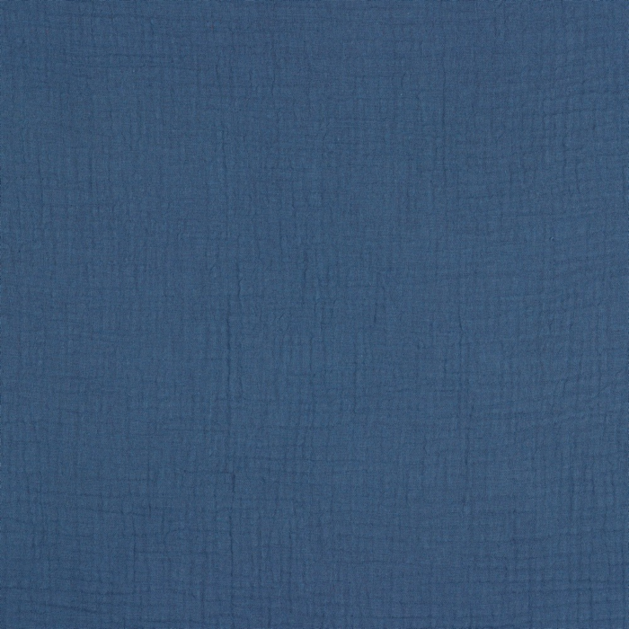 JEANSBLÅ DOUBLE GAUZE EKOLOGISK MUSLIN – MJUK & ANDNINGSBAR