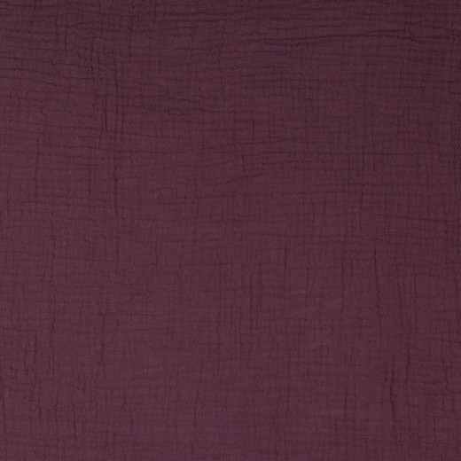 AUBERGINEFÄRGAD DOUBLE GAUZE EKOLOGISK MUSLIN – MJUK & ANDNINGSBAR