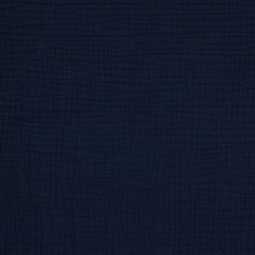 MARINEBLÅ TRIPLE GAUZE ØKOLOGISK MUSSELIN – BLØD OG ÅNDBAR