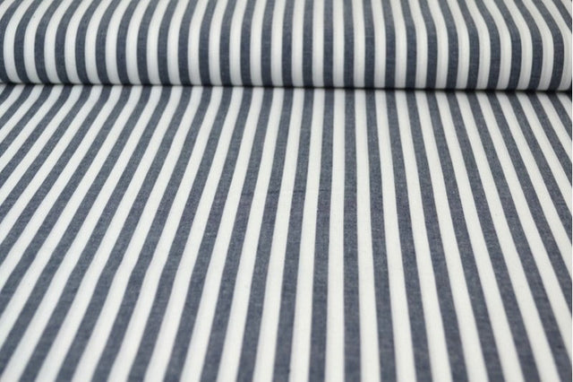 NAVY 6,5 MM GINGHAM RÄNDER – OEKO-TEX BOMULL, LÄTT & ANDNINGSBART