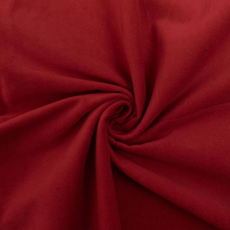 RÖD BOMULLSVELOUR MED STRETCH – MJUK LUGG