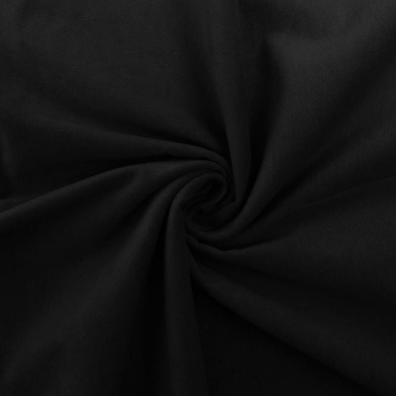 SVART BOMULLSVELOUR MED STRETCH – MJUK LUGG