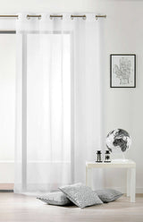 BRANDHÆMMENDE SEMI-TRANSPARENT VOILE TIL GARDINER (300 CM) - ECRU