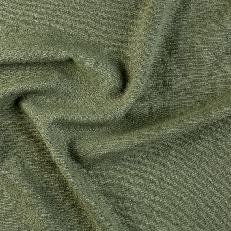 STØVET GRØN LIBECCIO HØRSTOF – LÆRREDSVÆVET, EKSTRA BRED (270 CM)