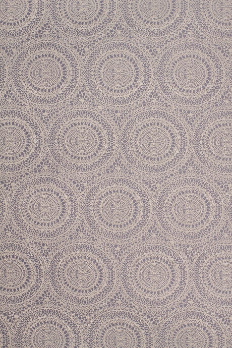 SANDBEIGE SPETS PÅ MÖRKBRUN LILLY JACQUARD MÖBELTYG – BLONDMÖNSTER