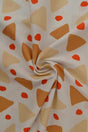 BEIGE HØR MED GRAFISK MØNSTER – BRUN & ORANGE